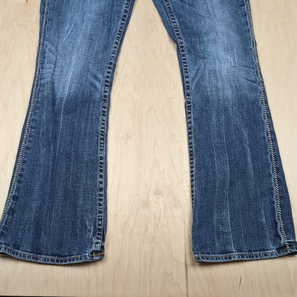 Express, Thick Stitch, Distressed, Boot Cut Jeans, Women's (12R) - Picture 6 of 12